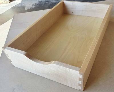 Scooped with dovetails in front  